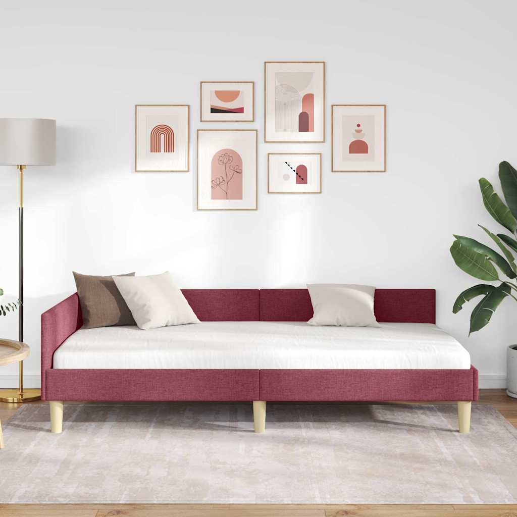 Hjørnesengramme Vinrød 100 x 200 cm Stof