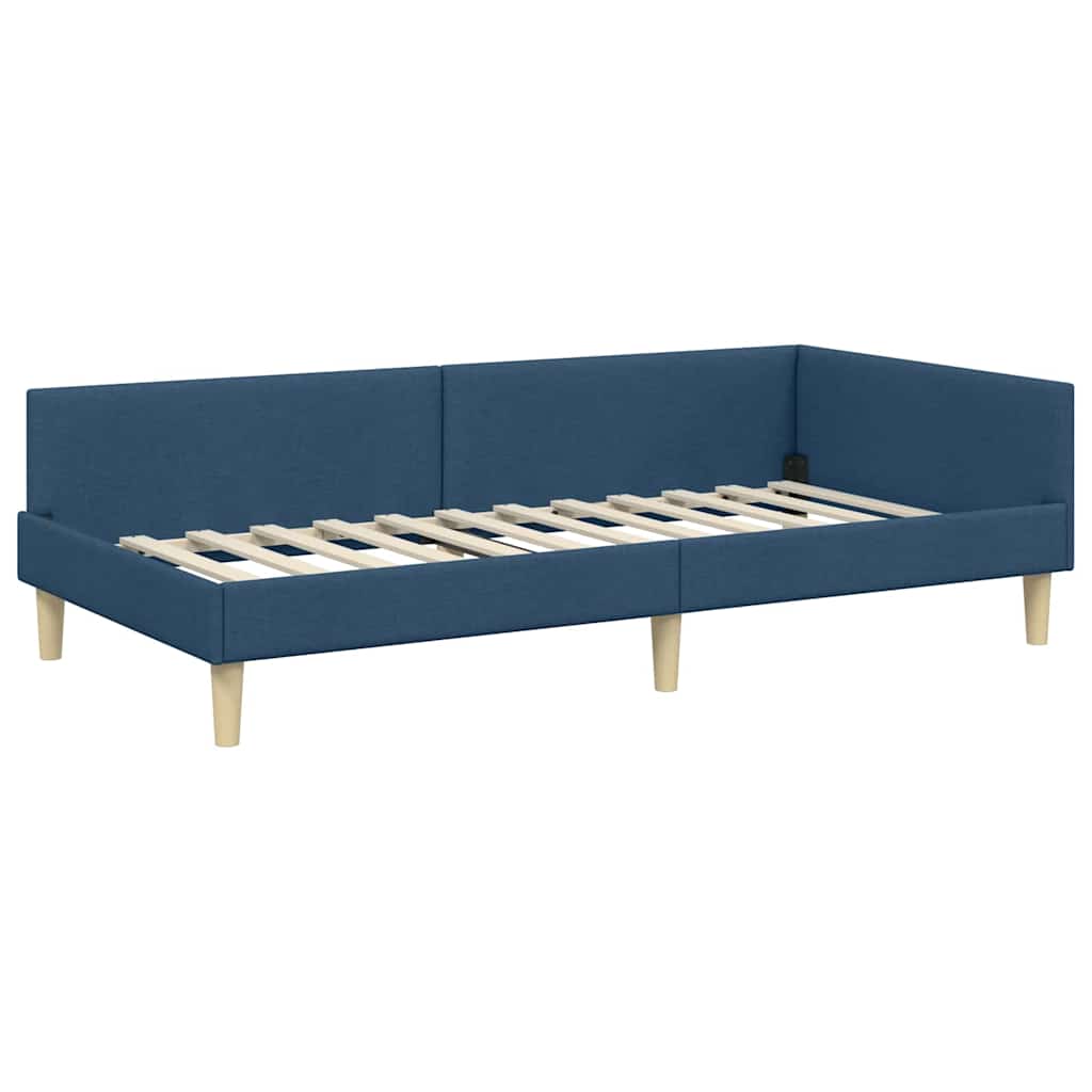 Hjørnesengramme Blå 100 x 200 cm Stof