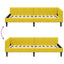 Hjørnesengramme med hovedgærde Gul 90 cm x 200 cm Fløjl