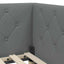 Hjørnesengramme Mørkegrå 90 x 200 cm Stof
