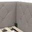 Hjørnesengramme Gråbrun 100 x 200 cm Stof