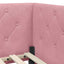Hjørnesengramme Lyserød 80 x 200 cm Fløjl