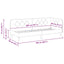 Hjørnesengramme Sort 80 x 200 cm Stof