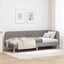 Hjørnesengramme Gråbrun 80 x 200 cm Stof