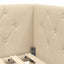 Hjørnesengramme Creme 80 x 200 cm Stof