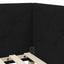 Hjørnesengramme Sort 90 x 200 cm Stof