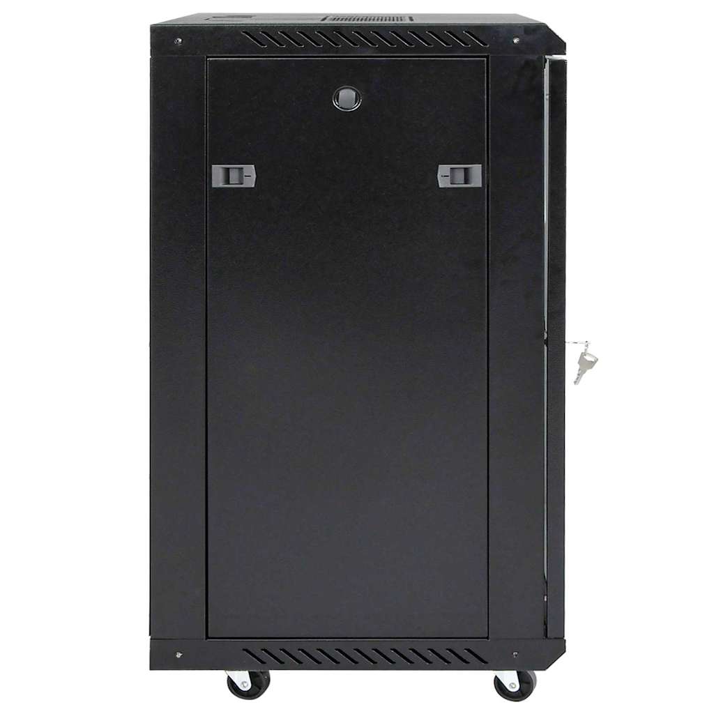 Netværksskab med opbevaring Sort 60 x 60 x 80 cm Stål
