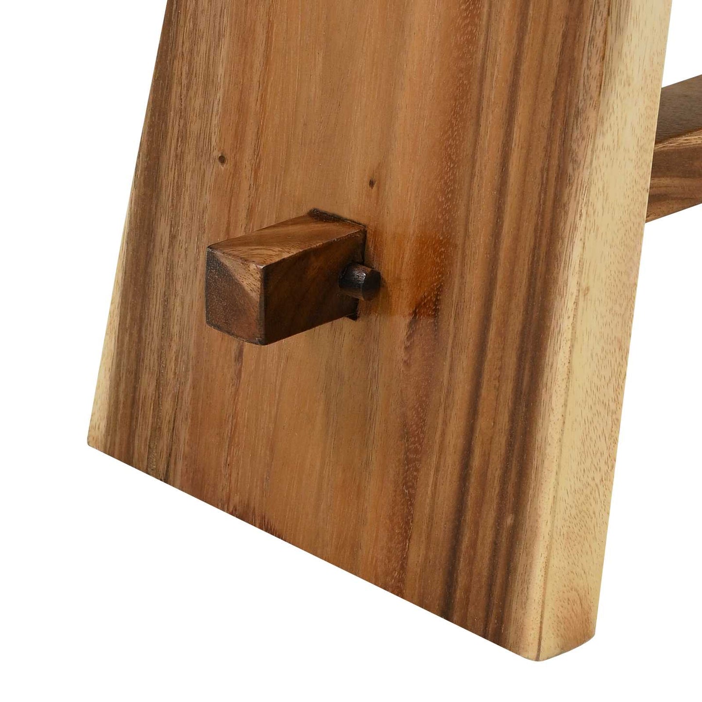 Brusebadsstol Naturfarvet 50 x 30 x 44 cm Massivt suartræ