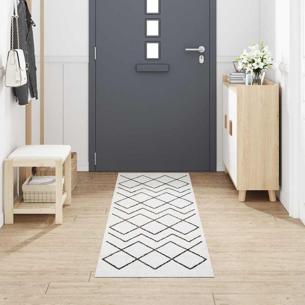 Køkken tæppe Hvid 300 x 60 cm Fløjl
