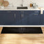 Køkken tæppe Bestik Sort 180 x 60 cm Fløjl