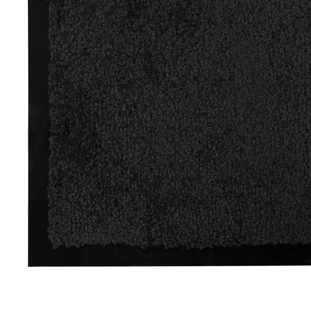 Dørmåtte Sort 60 x 40 x 1.2 cm Teddy Stof