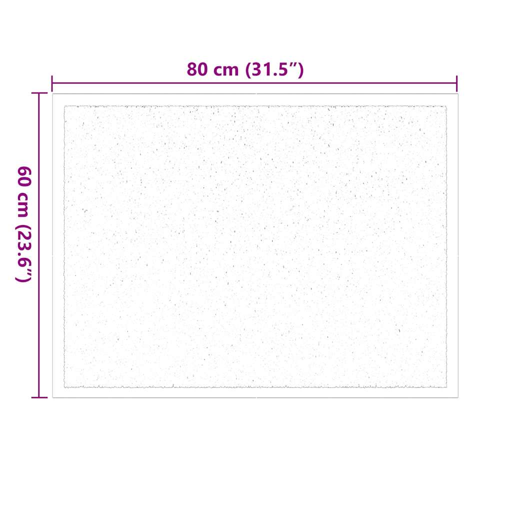 Dørmåtte Sort 60 x 40 x 1.2 cm Teddy Stof