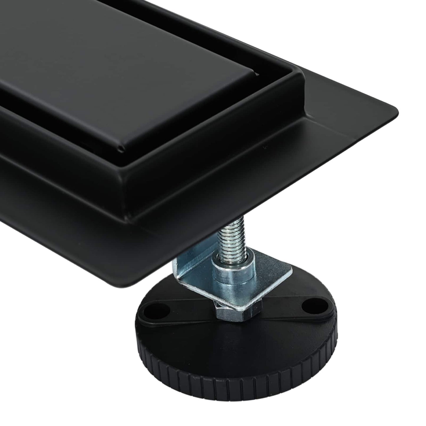 Bruserafløb 2-i-1 med 360° Siphon Sort 80 cm Rustfrit Stål 304