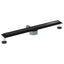 Bruserafløb 2-i-1 med 360° Siphon Sort 80 cm Rustfrit Stål 304