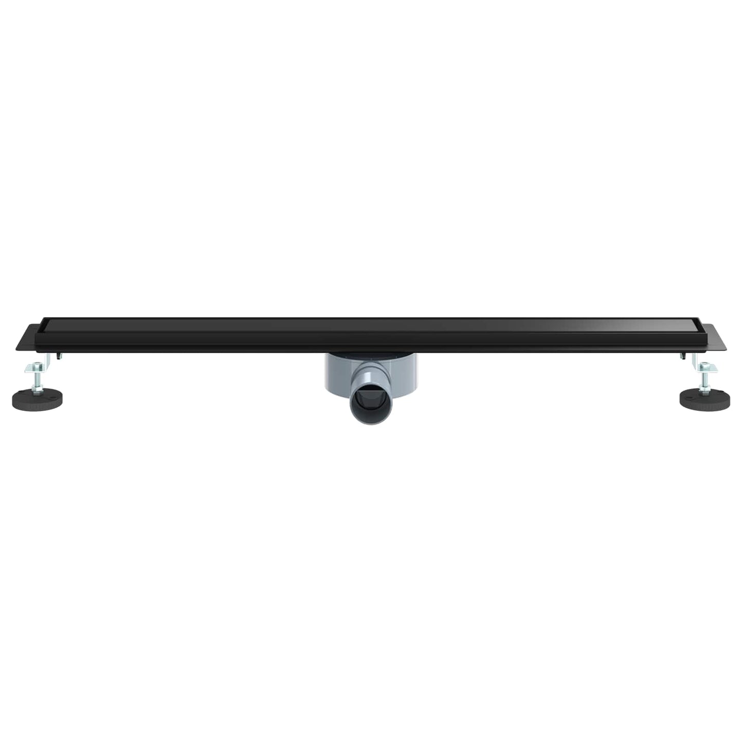 Bruserafløb 2-i-1 med 360° Siphon Sort 80 cm Rustfrit Stål 304