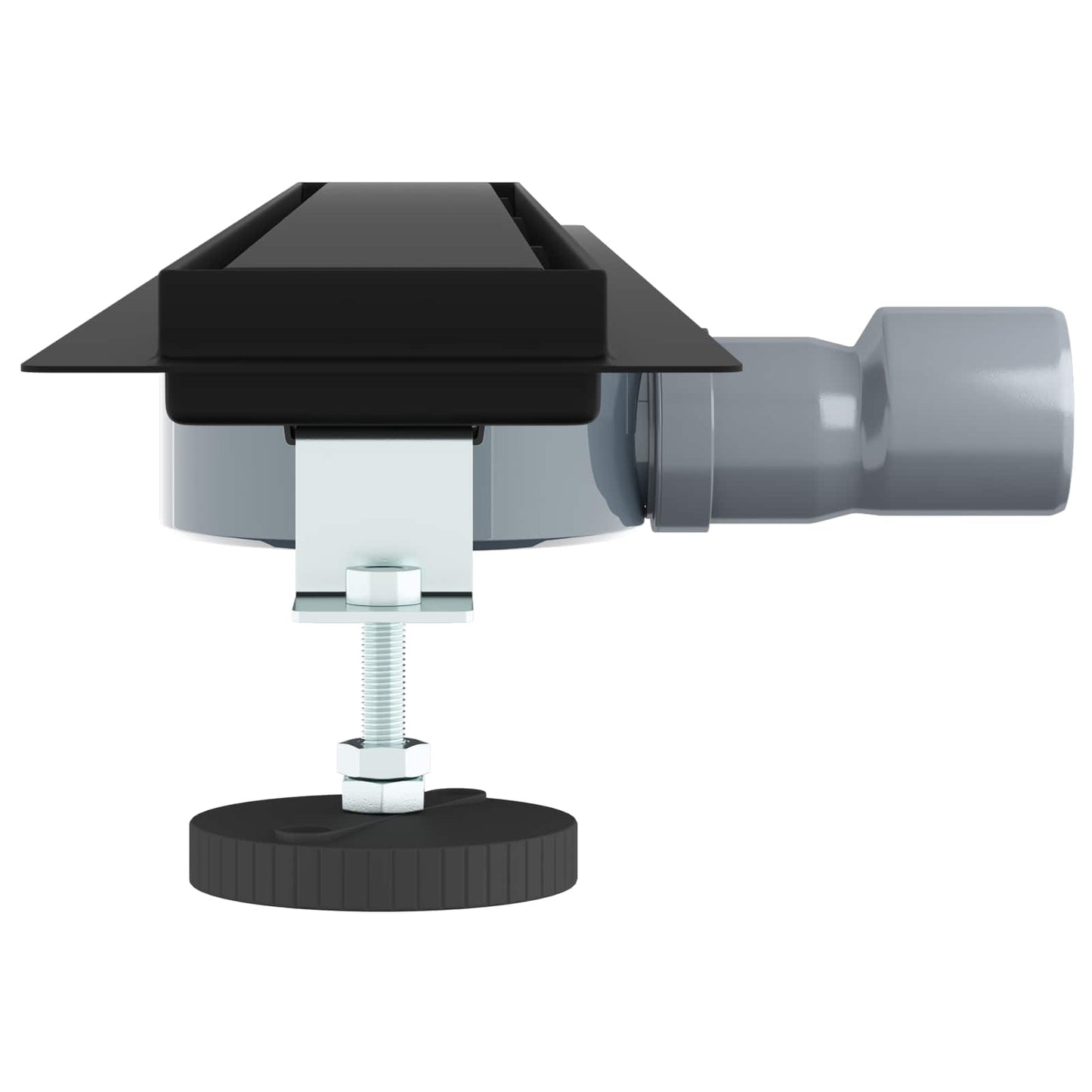 Bruserafløb 2-i-1 med 360° Siphon Sort 80 cm Rustfrit Stål 304