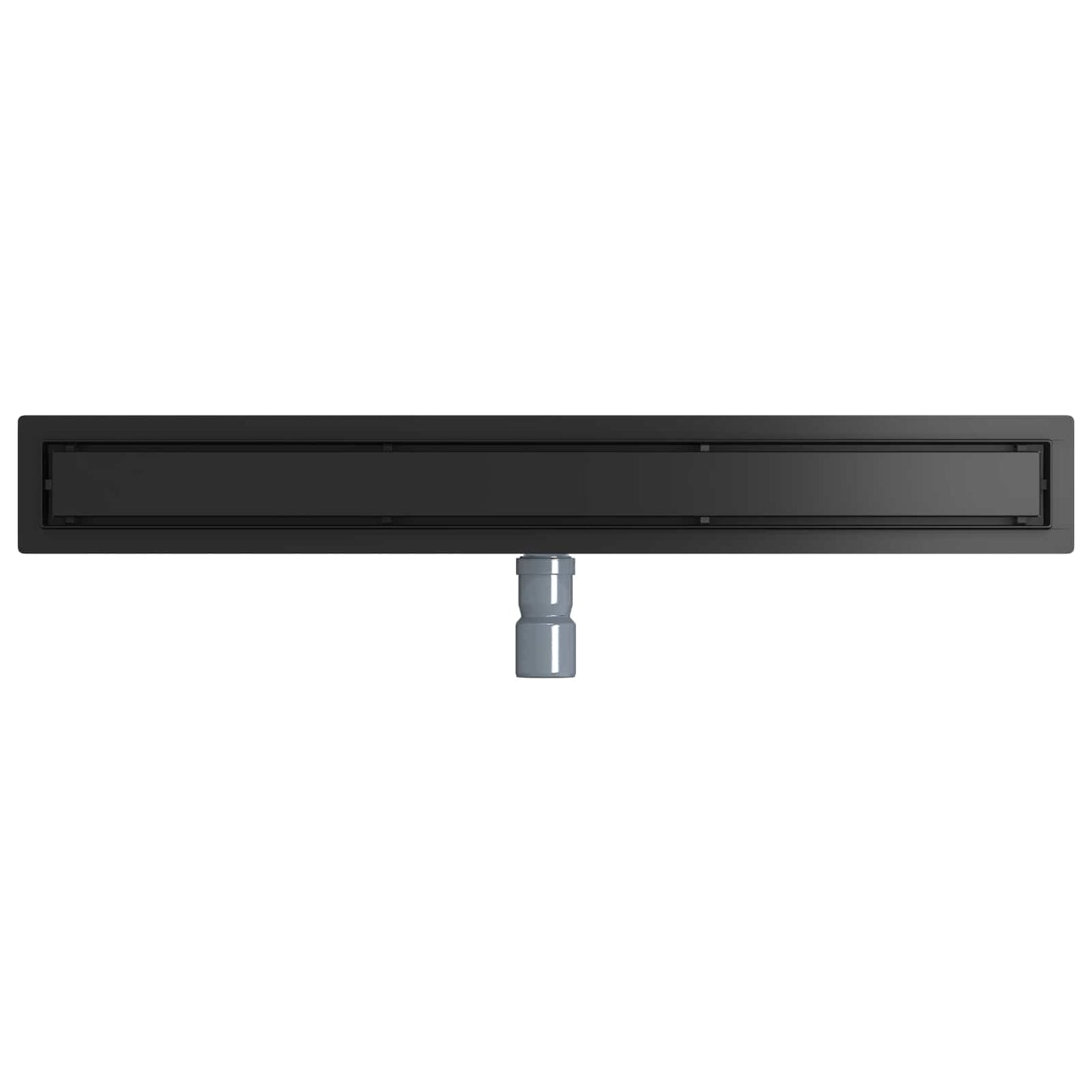 Bruserafløb 2-i-1 med 360° Siphon Sort 80 cm Rustfrit Stål 304