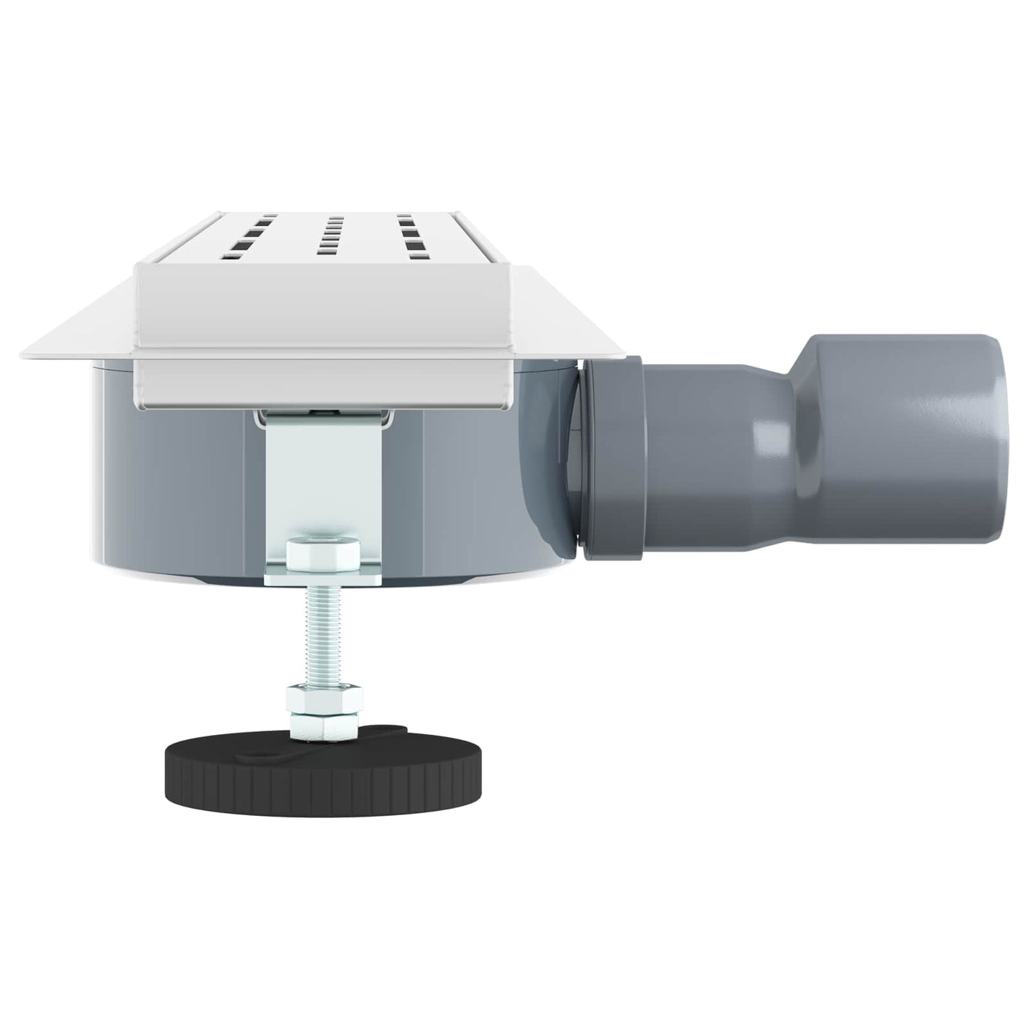 Bruseafløb Linje Design med 360° Siphon Sølv 50 cm