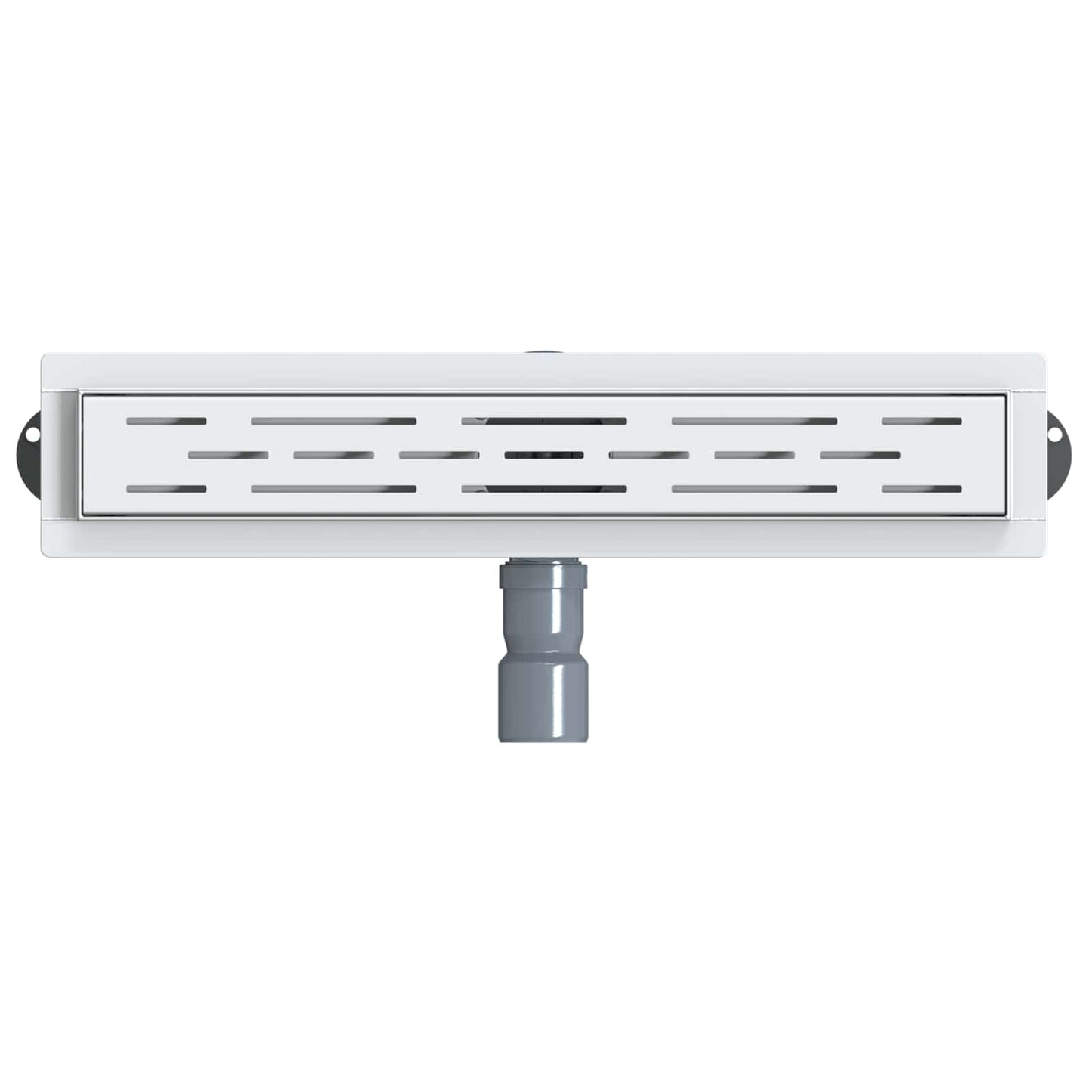 Bruseafløb Linje Design med 360° Siphon Sølv 50 cm