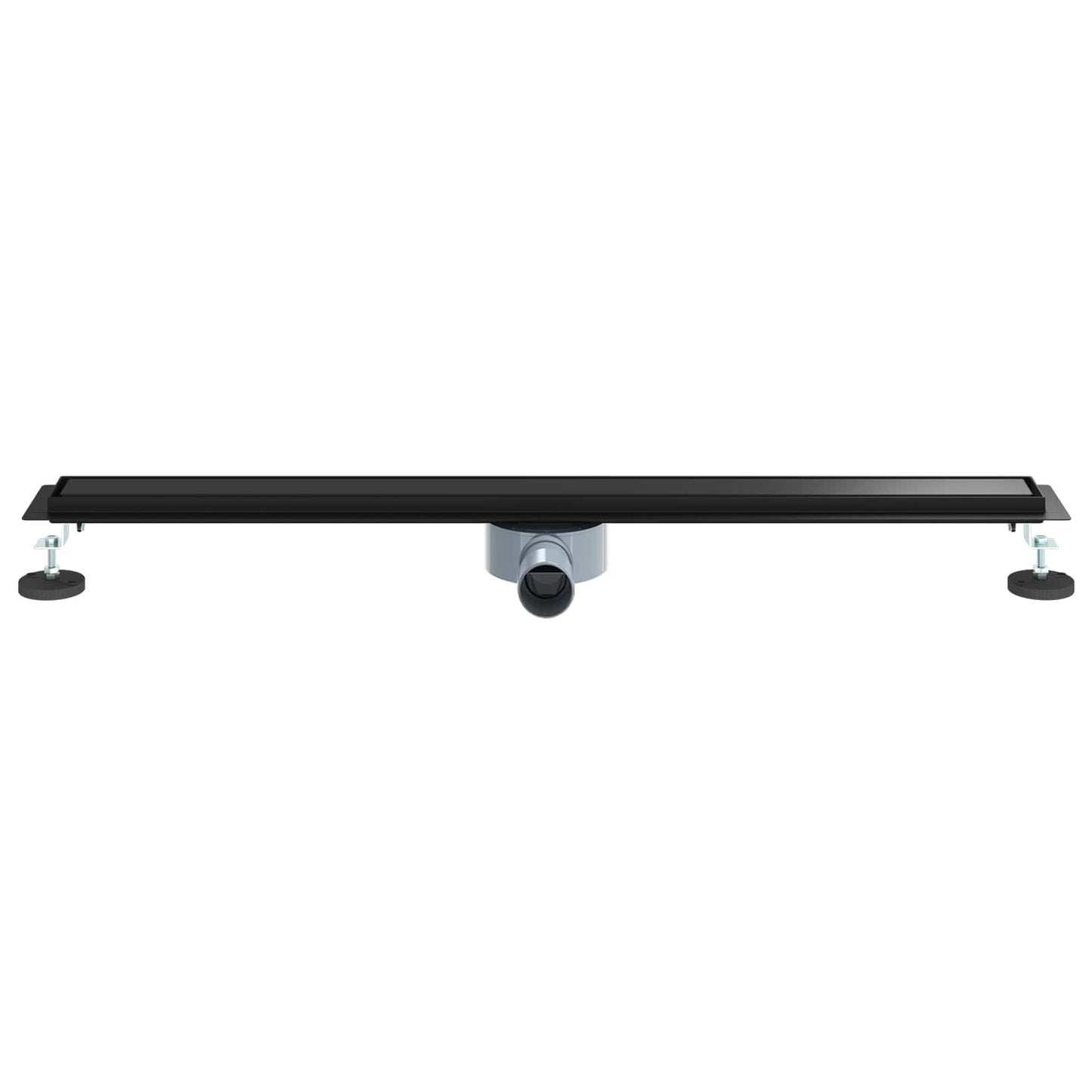Bruserafløb 2-i-1 med 360° Siphon Sort 90 cm Rustfrit Stål 304