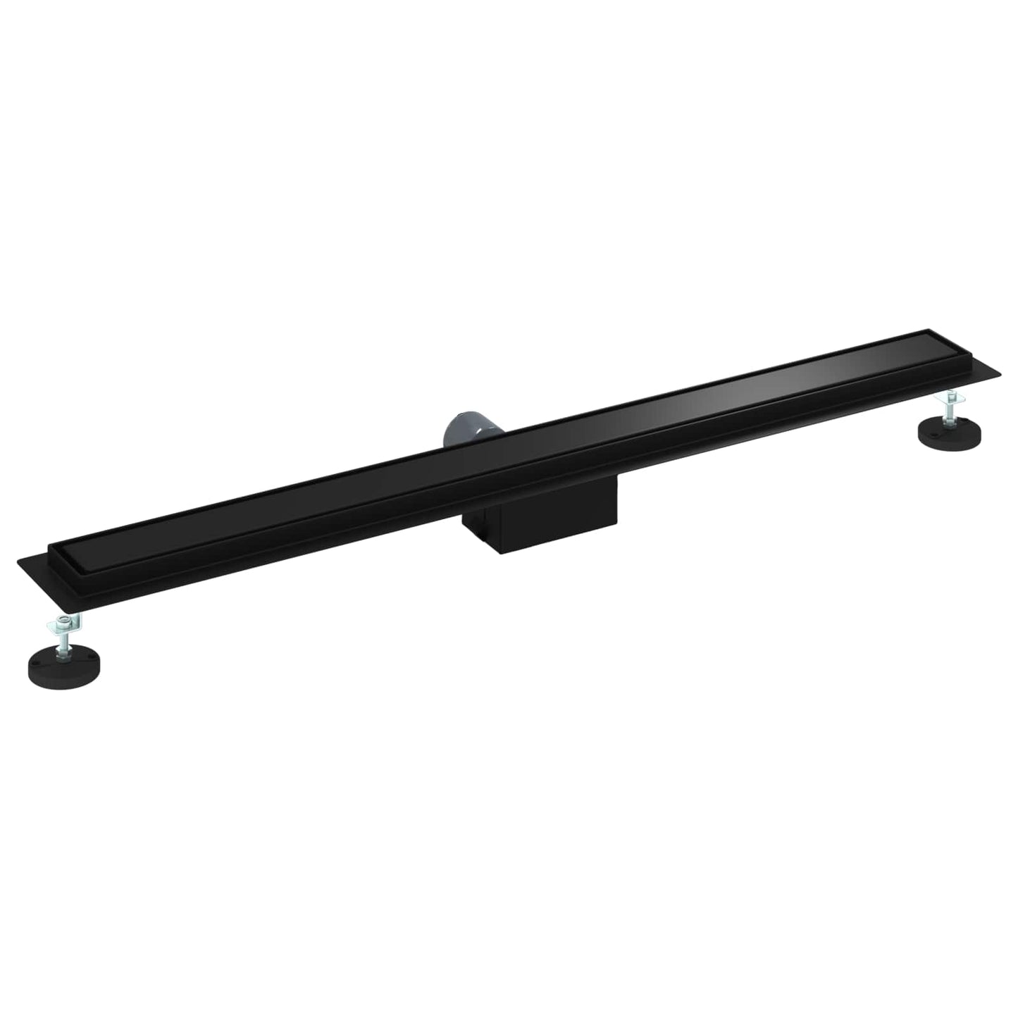 2 i 1 bruserafløb Sort 100 cm Rustfrit Stål 304