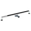 Bruseafløb Glasdæksel med 360° Siphon Sort 100 cm