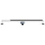 Bruseafløb Glasdæksel med 360° Siphon Sort 100 cm