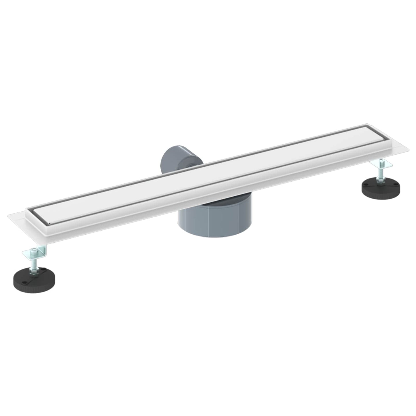 Bruserafløb 2-i-1 med 360° Siphon Sølv 60 cm Rustfrit Stål 304
