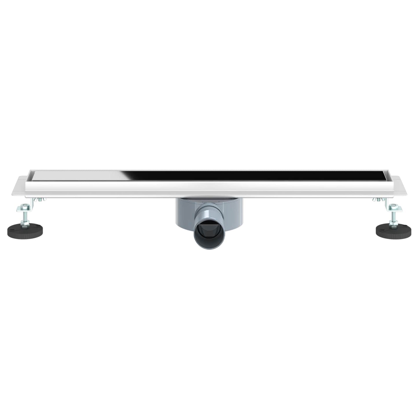Bruseafløb Glasdæksel med 360° Siphon Sort 60 cm