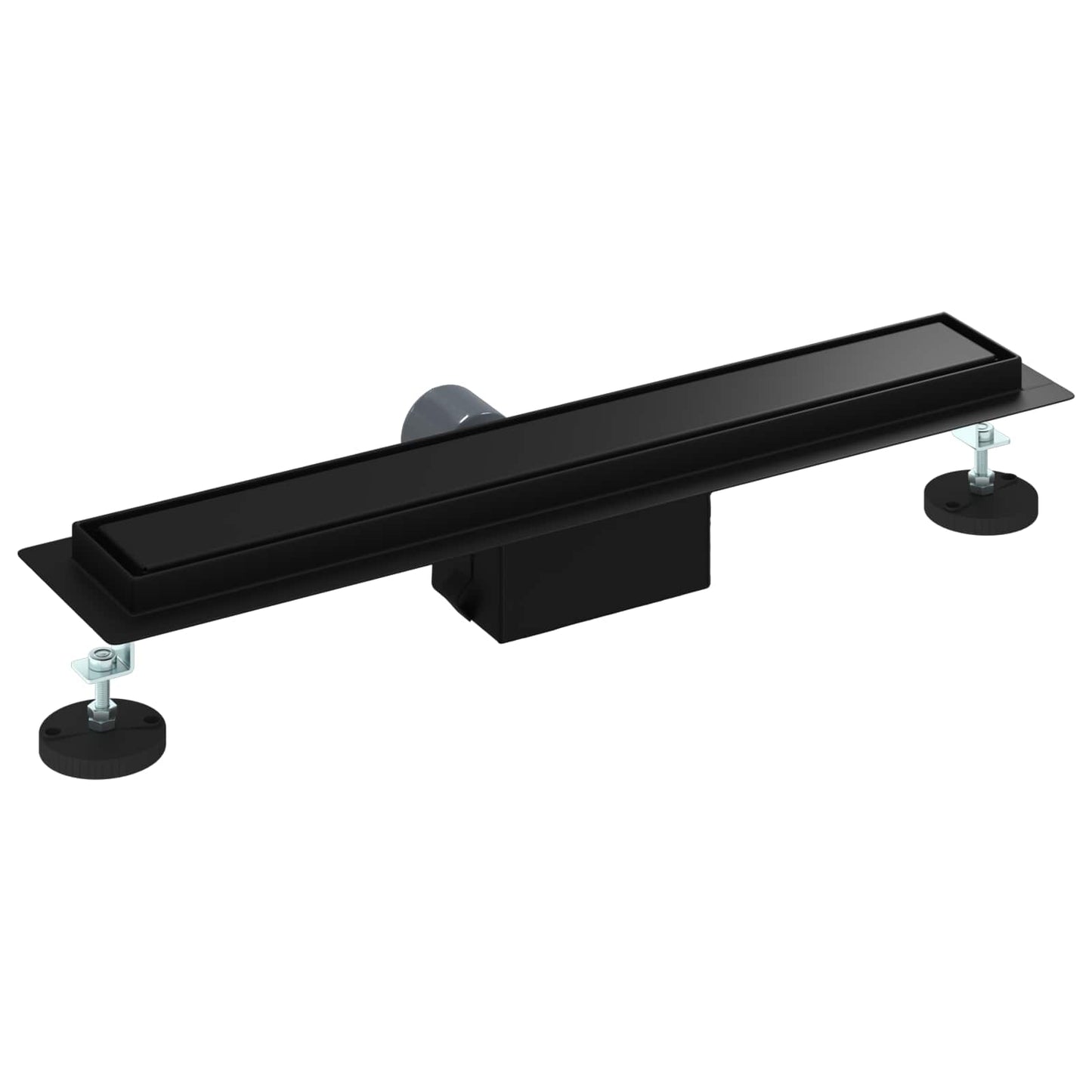 2 i 1 bruserafløb Sort 60 cm Rustfrit Stål 304