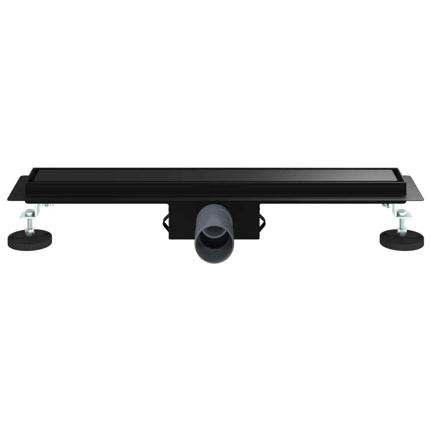2 i 1 bruserafløb Sort 60 cm Rustfrit Stål 304