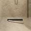 Bruserafløb 2-i-1 med 360° Siphon Sort 60 cm Rustfrit Stål 304