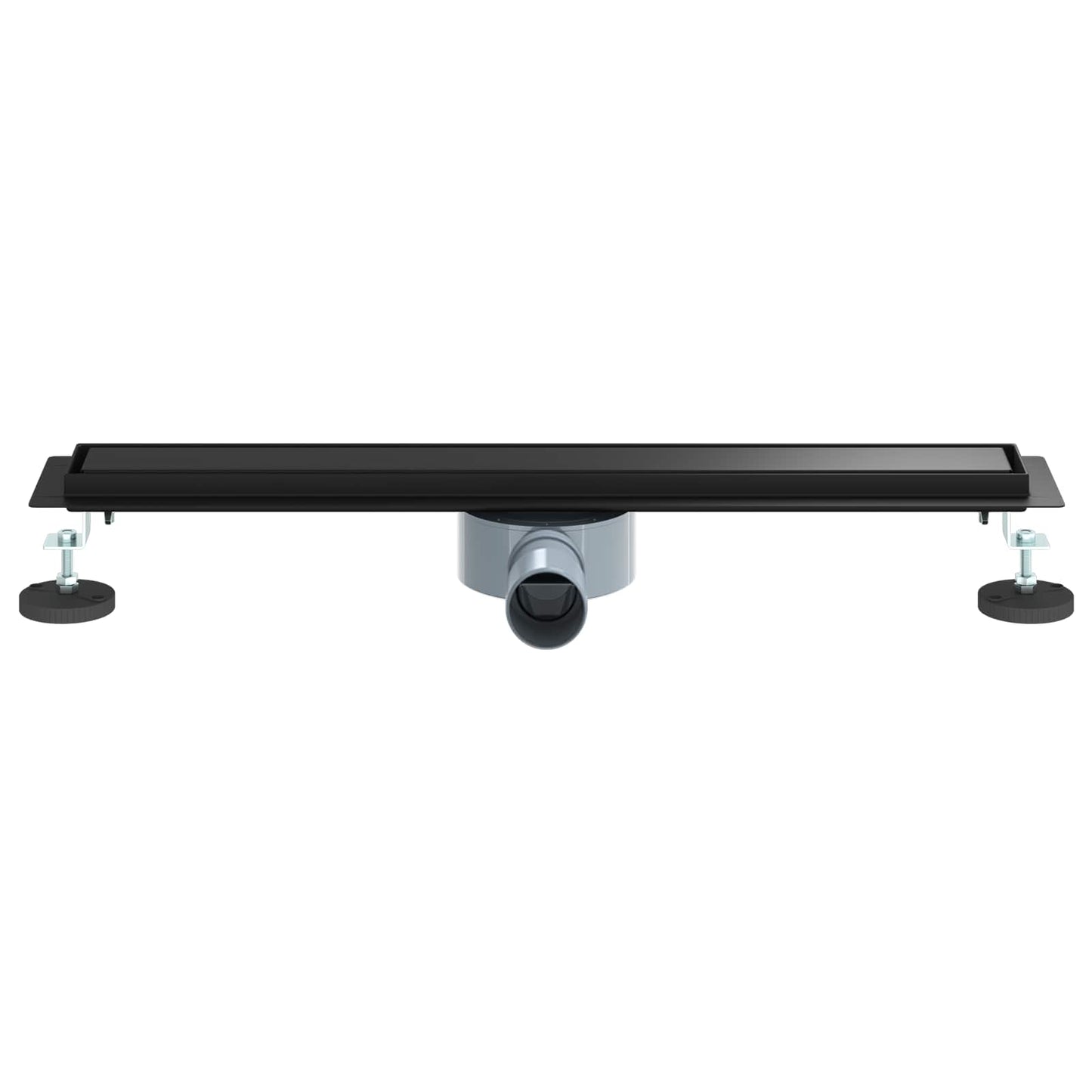 Bruserafløb 2-i-1 med 360° Siphon Sort 60 cm Rustfrit Stål 304