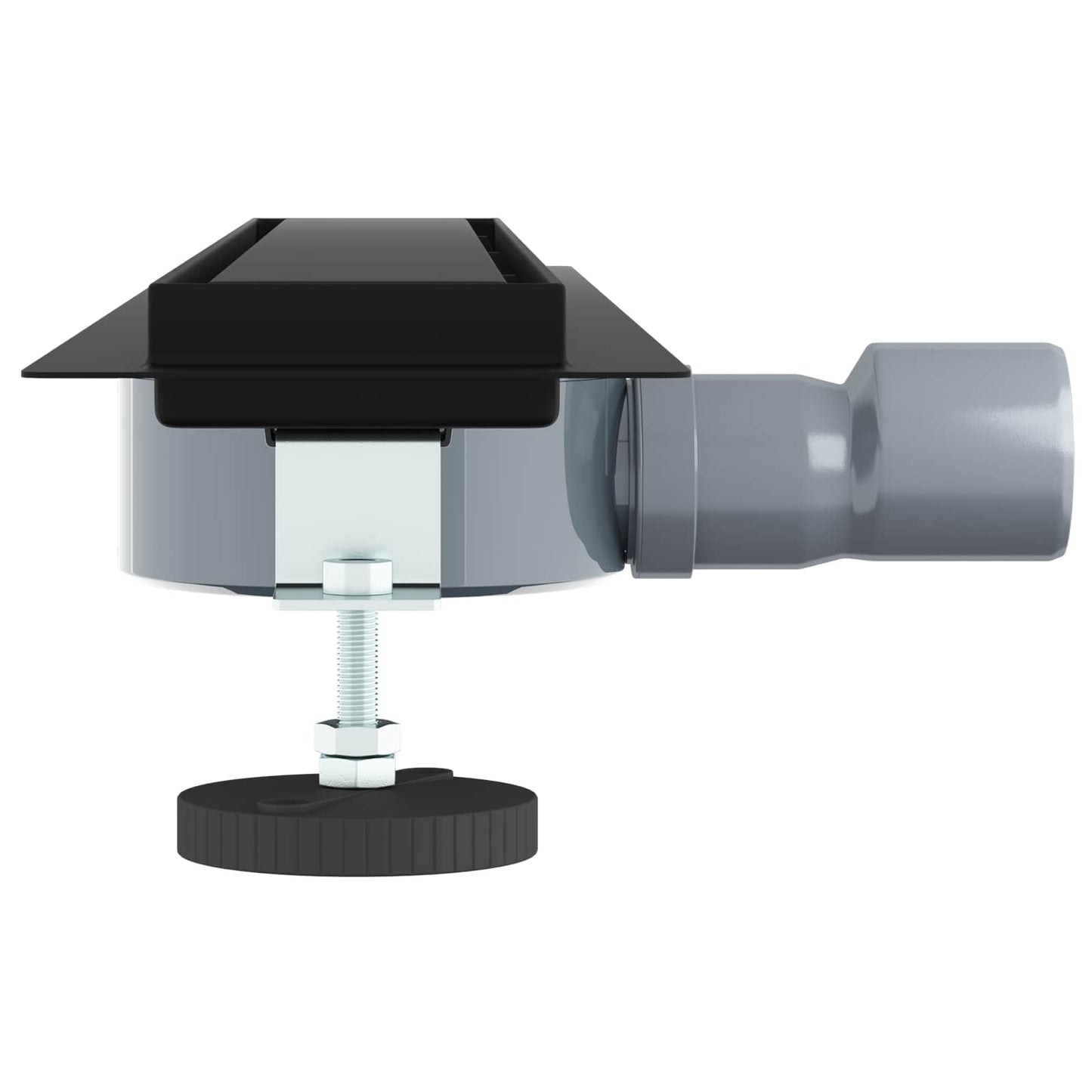 Bruserafløb 2-i-1 med 360° Siphon Sort 60 cm Rustfrit Stål 304