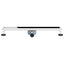 Bruseafløb Glasdæksel med 360° Siphon Sort 70 cm