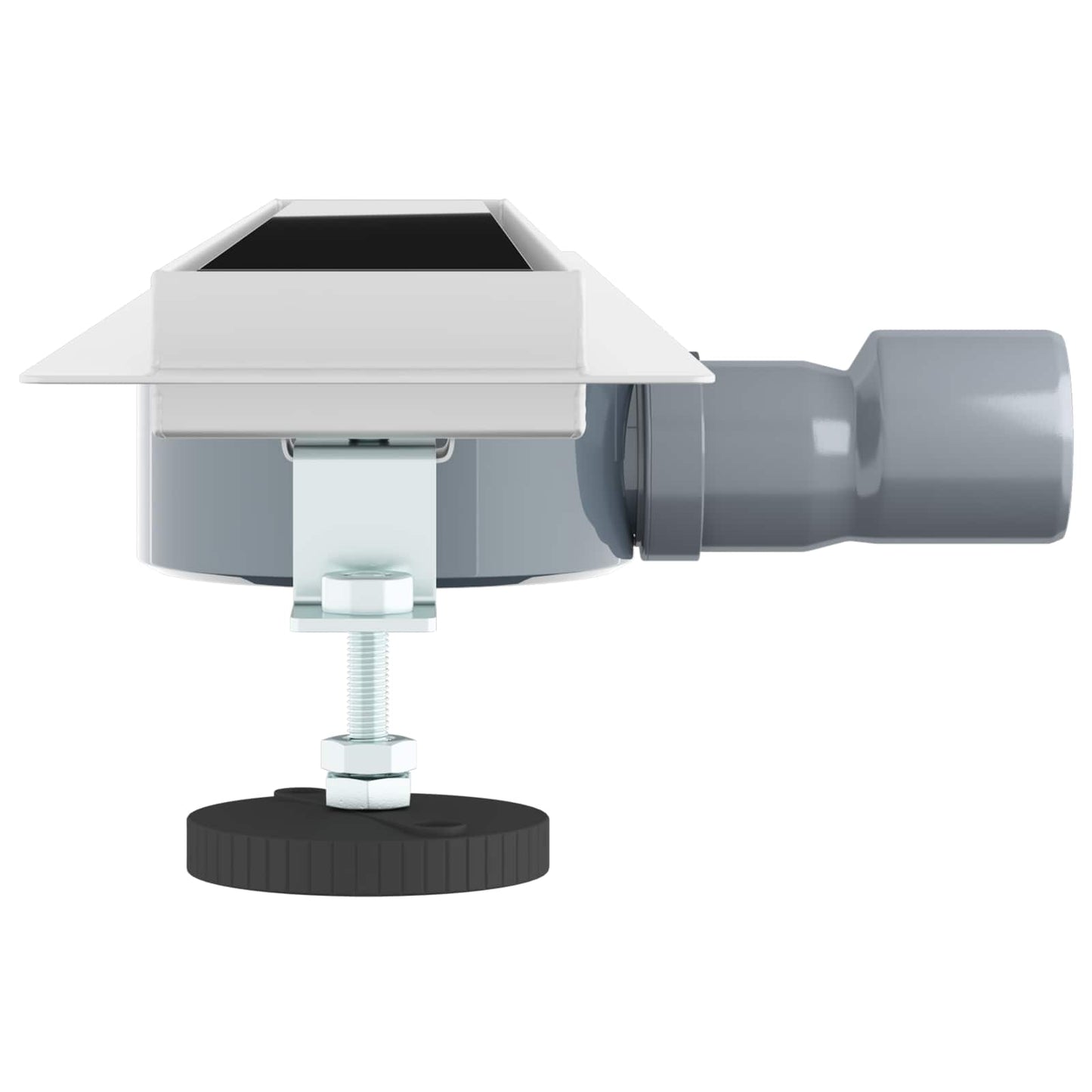 Bruseafløb Glasdæksel med 360° Siphon Sort 70 cm