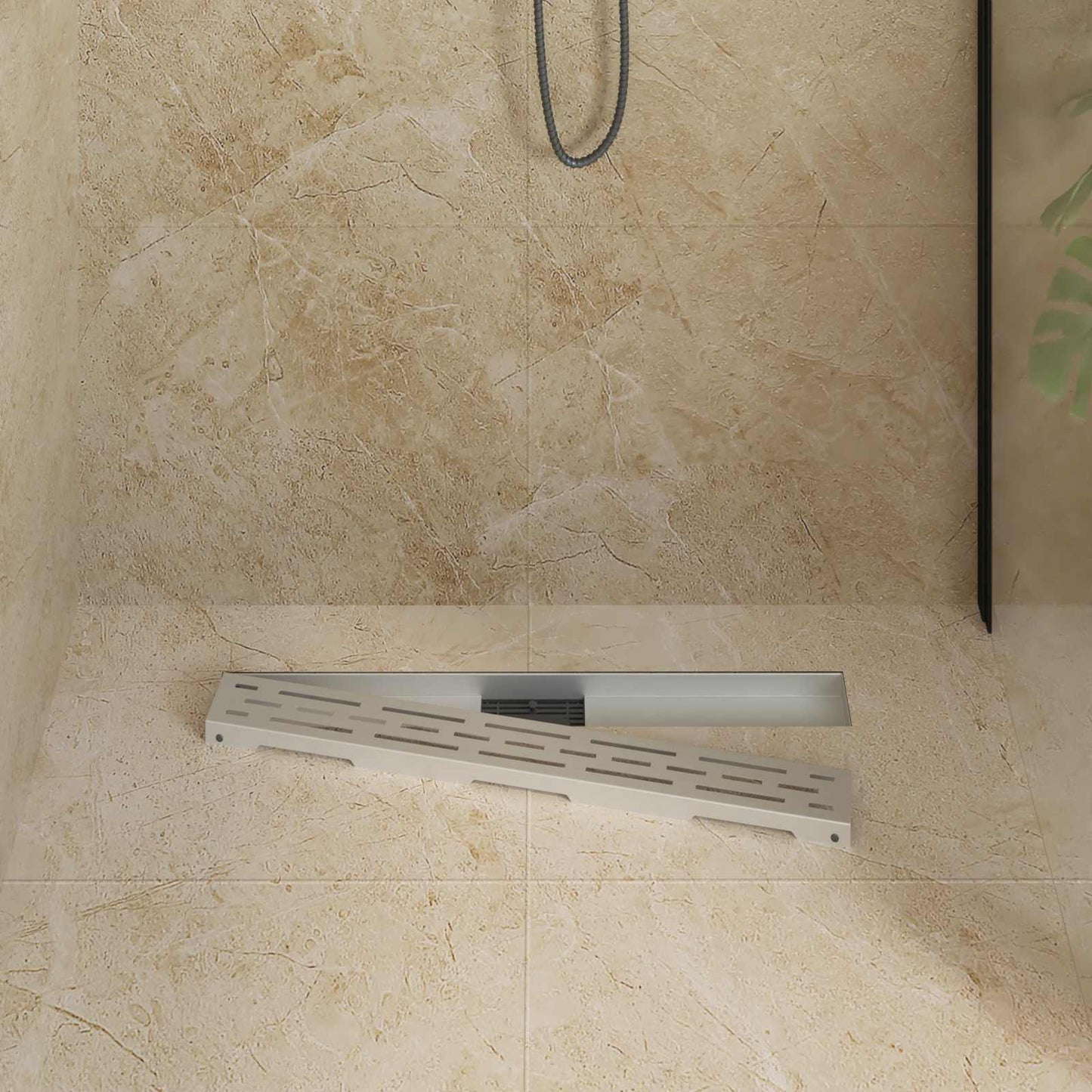 Bruserafløb med linje design Sølv 70 cm Rustfrit Stål 304