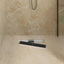 Bruserafløb med glaslåg Sort 50 cm Rustfrit Stål 304