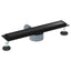 Bruserafløb 2-i-1 med 360° Siphon Sort 50 cm Rustfrit Stål 304