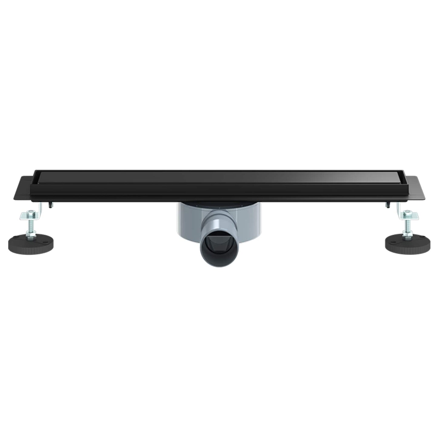 Bruserafløb 2-i-1 med 360° Siphon Sort 50 cm Rustfrit Stål 304