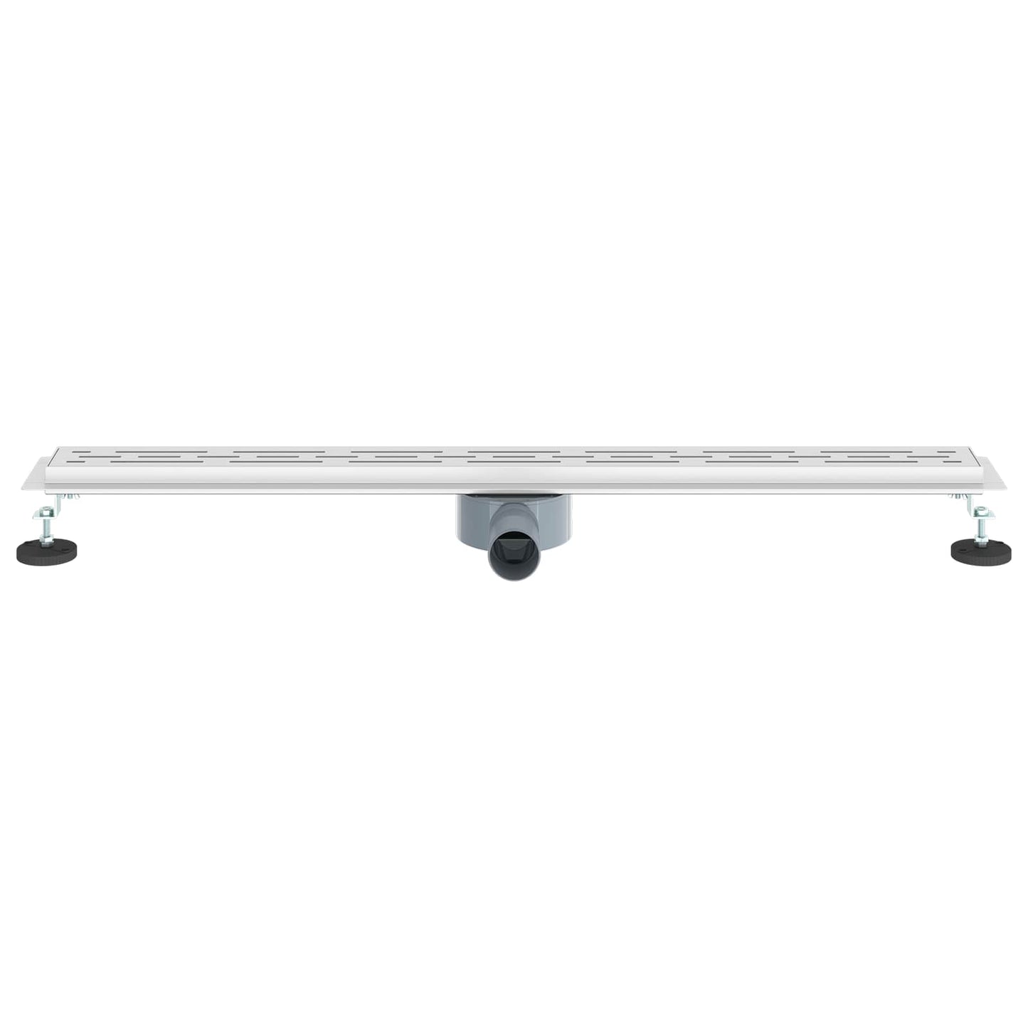 Bruseafløb Linje Design med 360° Siphon Sølv 90 cm