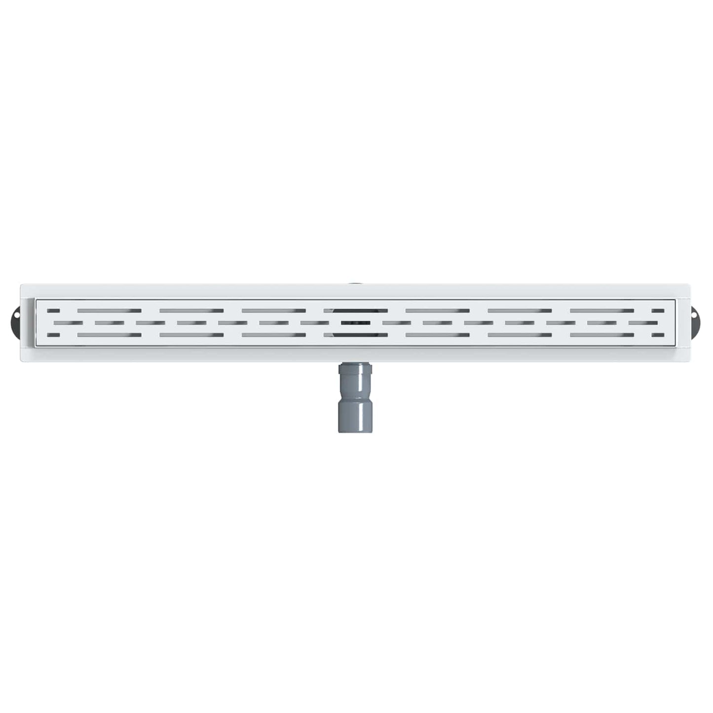Bruseafløb Linje Design med 360° Siphon Sølv 90 cm