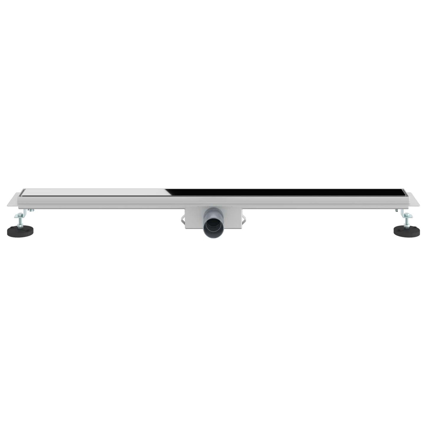 Bruserafløb med glaslåg Sort 90 cm Rustfrit Stål 304