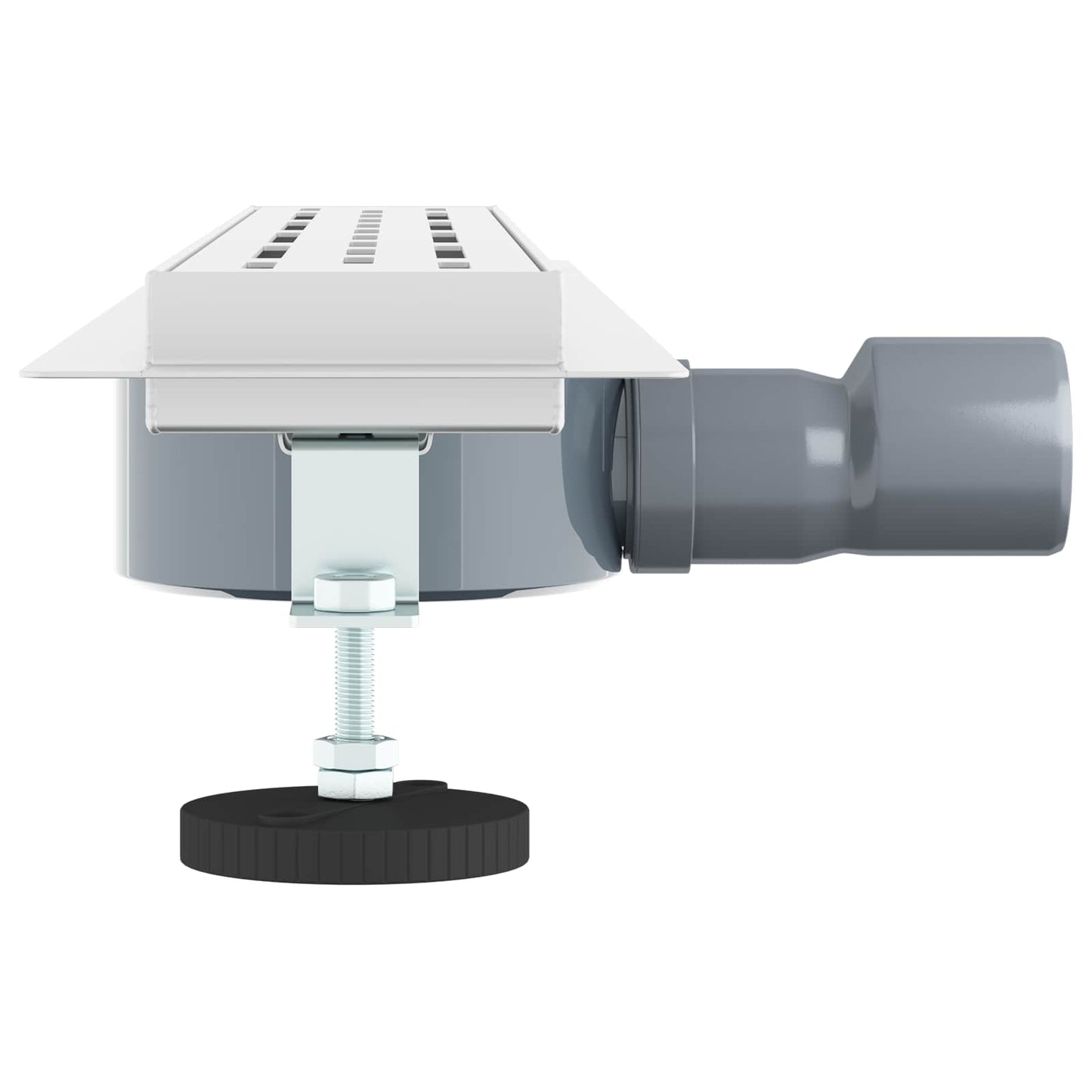 Bruseafløb Linje Design med 360° Siphon Sølv 60 cm