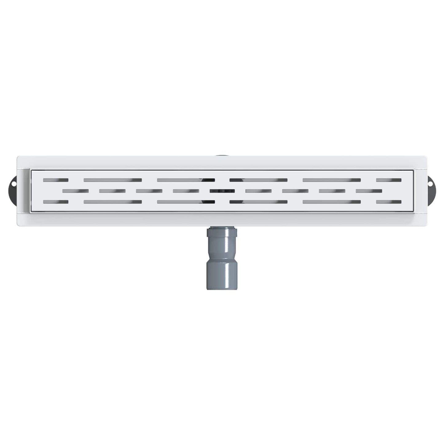 Bruseafløb Linje Design med 360° Siphon Sølv 60 cm