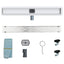 Bruseafløb Glasdæksel med 360° Siphon Sølv 70 cm