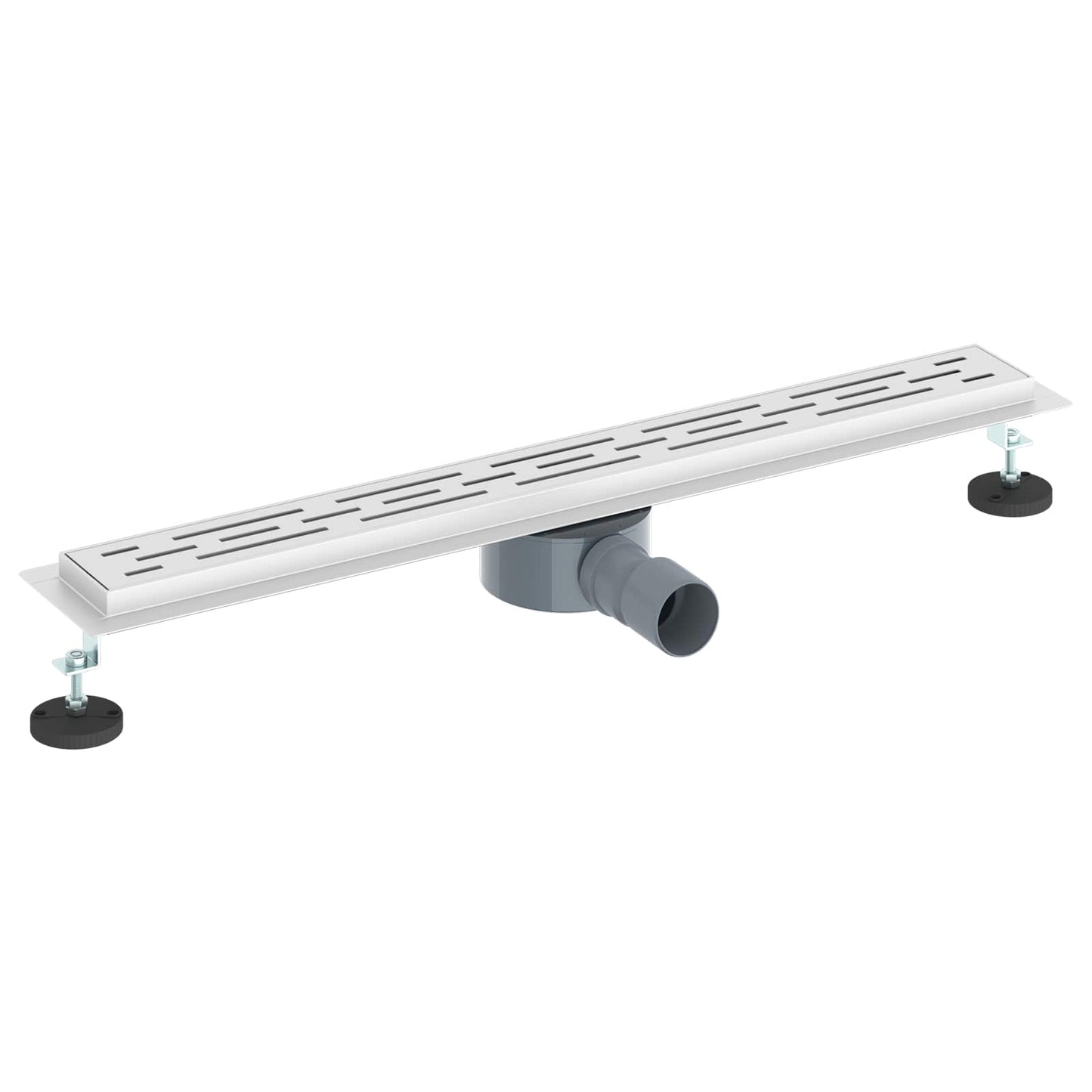 Bruseafløb Linje Design med 360° Siphon Sølv 70 cm