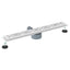Bruseafløb Linje Design med 360° Siphon Sølv 70 cm