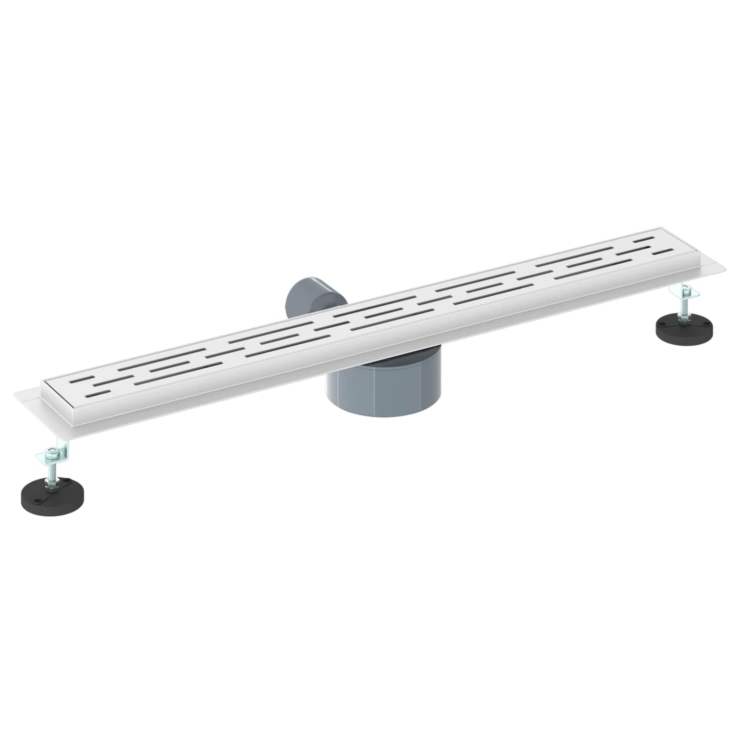 Bruseafløb Linje Design med 360° Siphon Sølv 70 cm