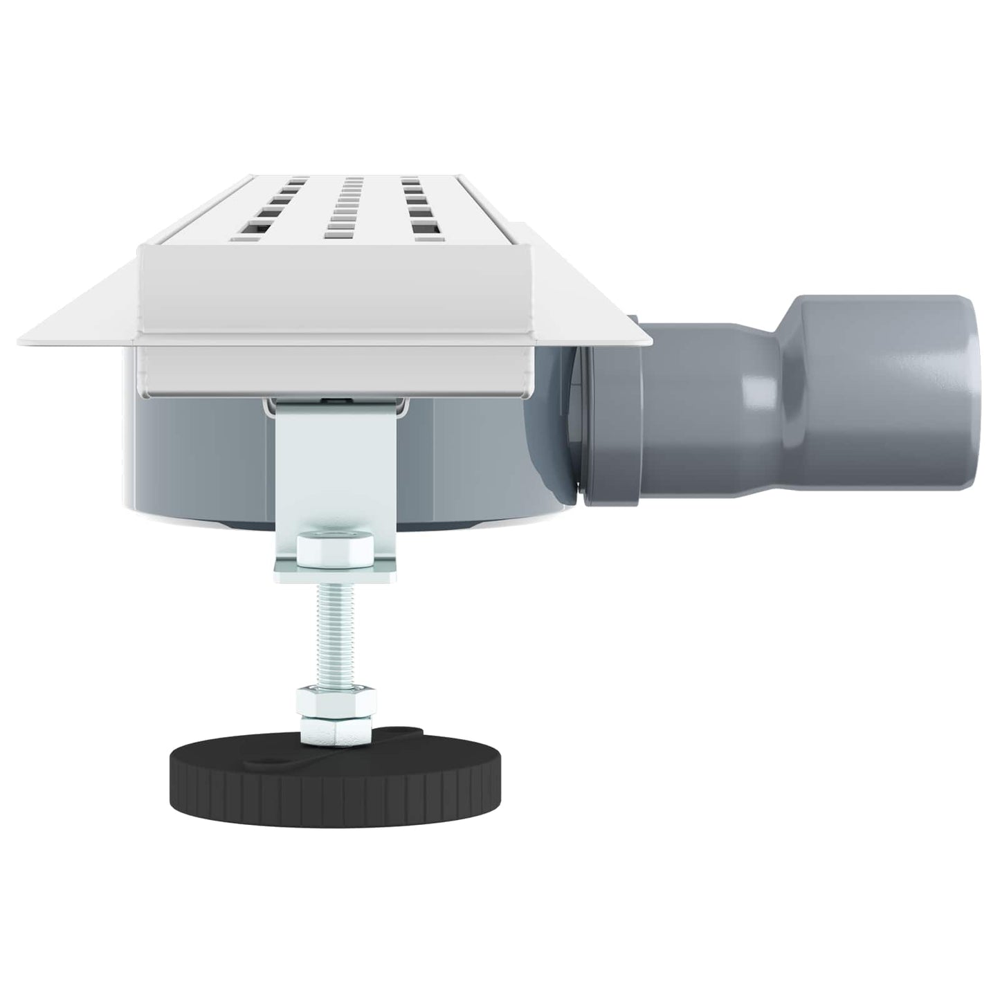 Bruseafløb Linje Design med 360° Siphon Sølv 70 cm